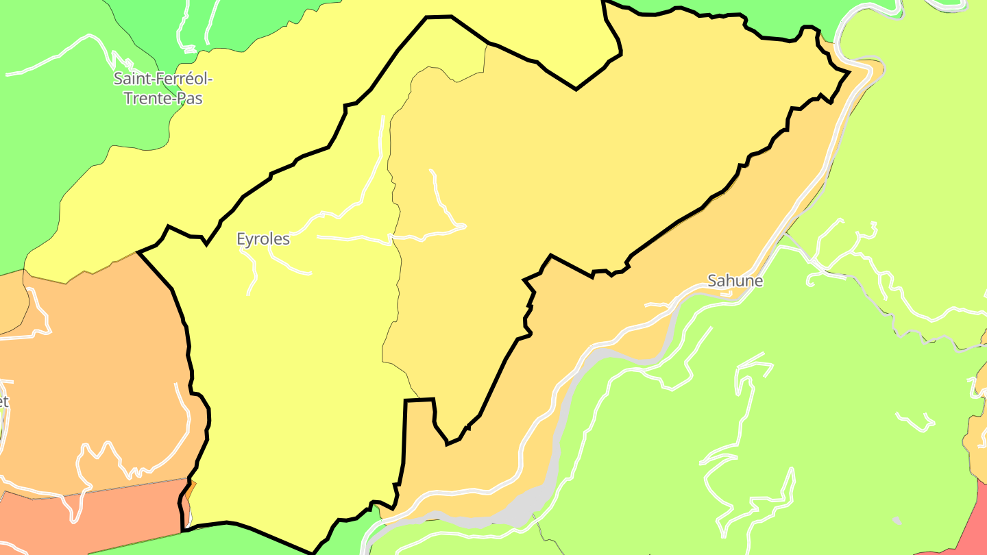Carte des prix de l'immobilier Eyroles