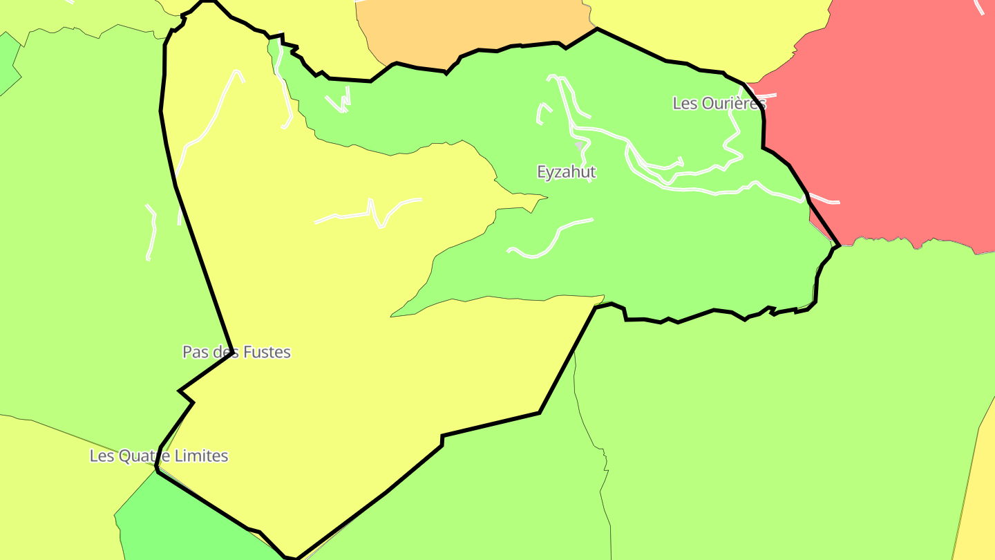 Carte des prix de l'immobilier Eyzahut