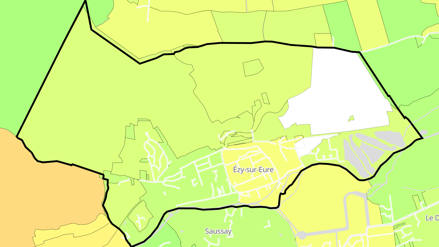 Carte des prix de l'immobilier Ézy-sur-Eure