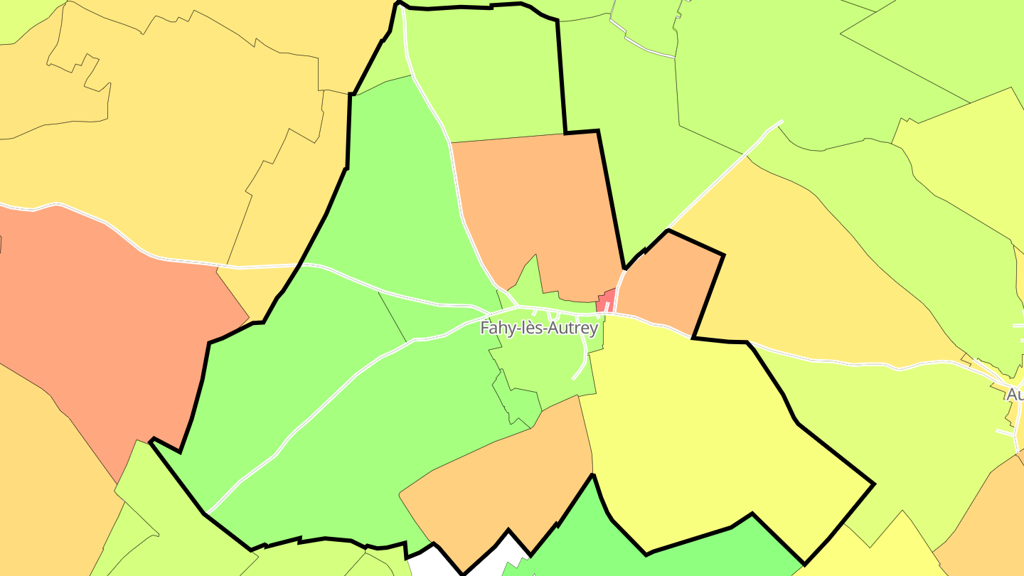 Carte des prix de l'immobilier Fahy-lès-Autrey
