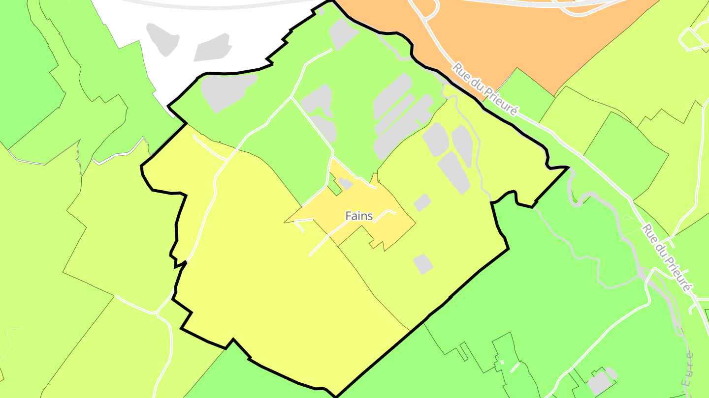 Carte des prix de l'immobilier Fains