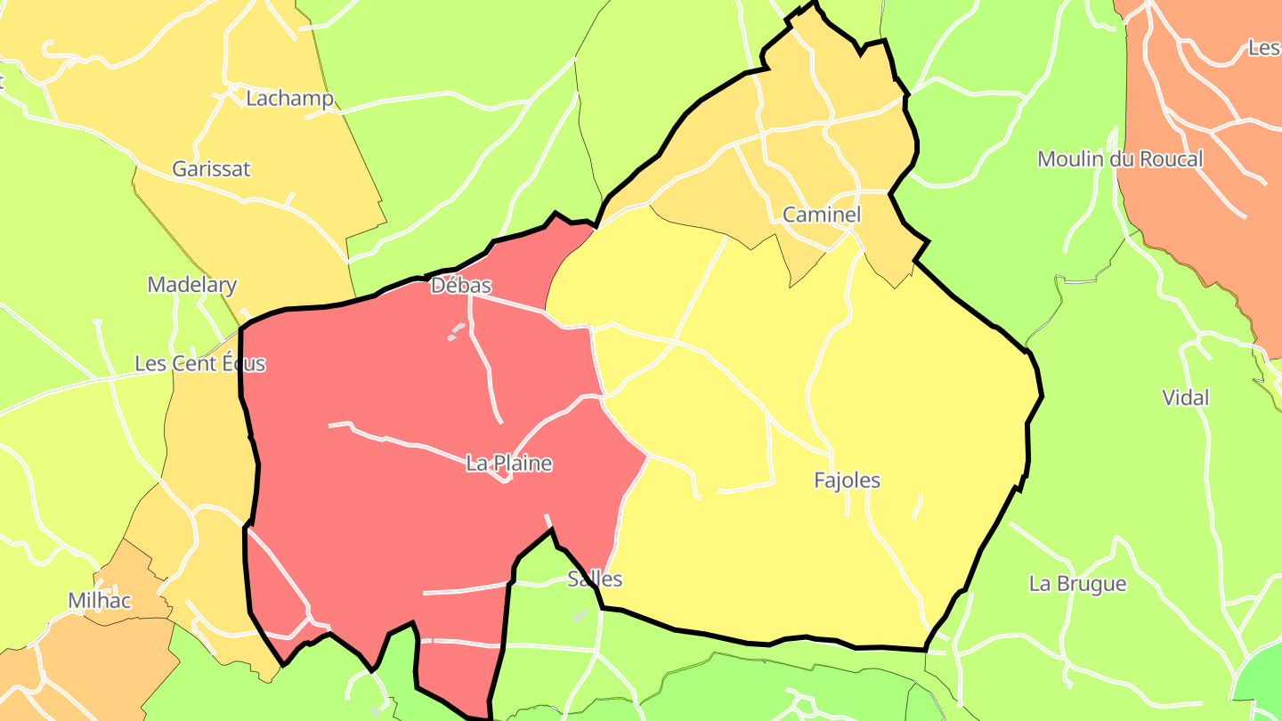 Carte des prix de l'immobilier Fajoles