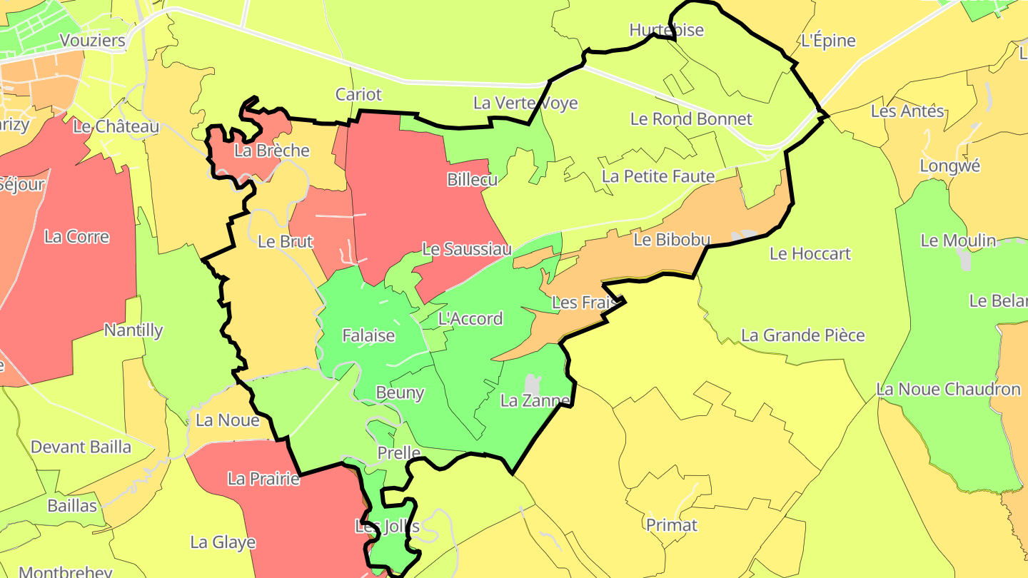 Carte des prix de l'immobilier Falaise