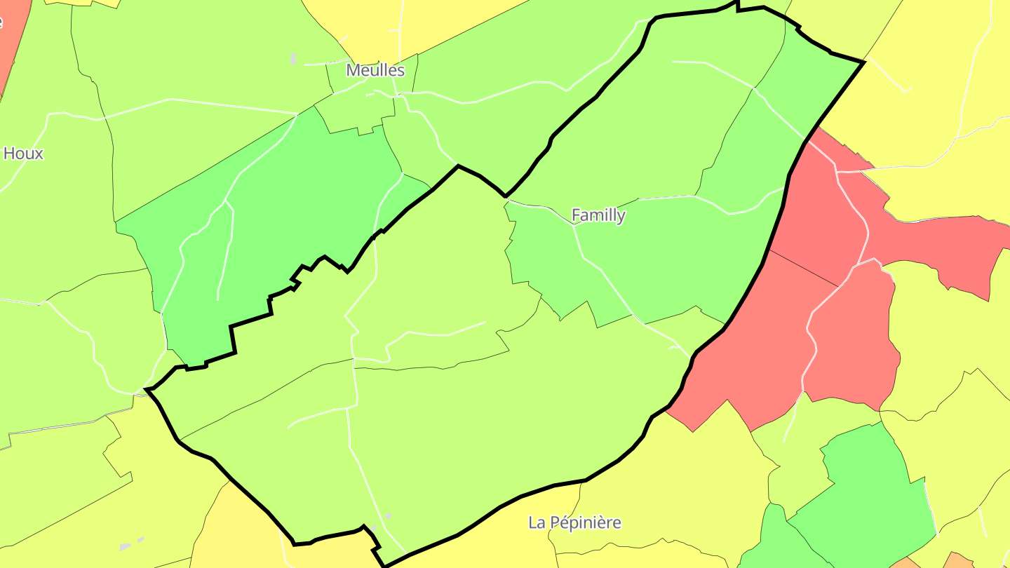 Carte des prix de l'immobilier Familly
