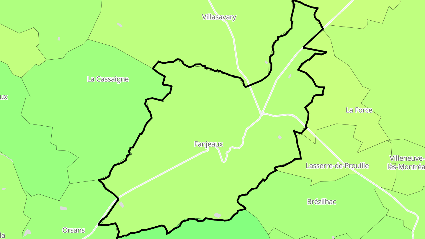 Carte des prix de l'immobilier Fanjeaux