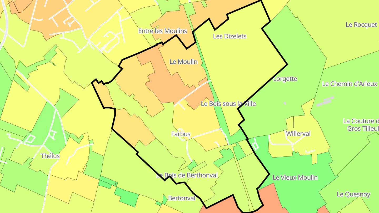 Carte des prix de l'immobilier Farbus