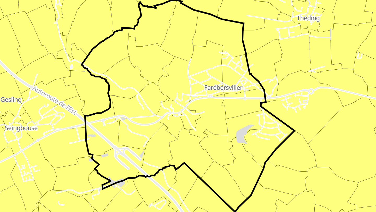 Carte des prix de l'immobilier Farébersviller
