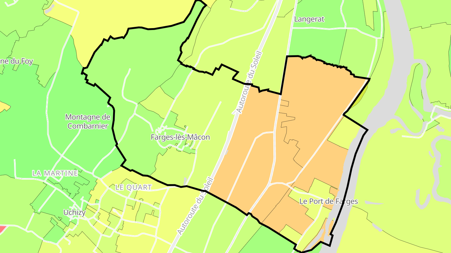 Carte des prix de l'immobilier Farges-lès-Mâcon