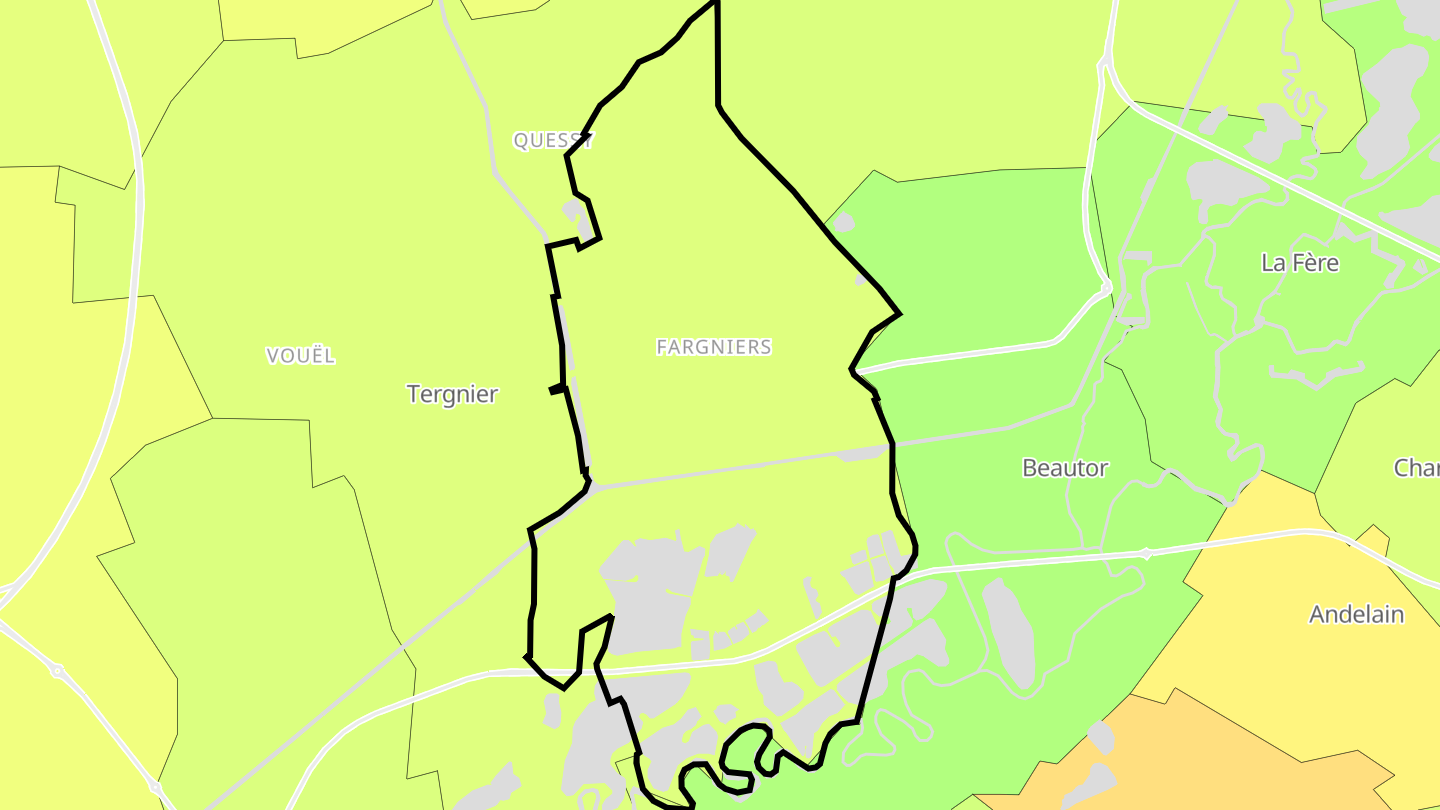 Carte des prix de l'immobilier Fargniers