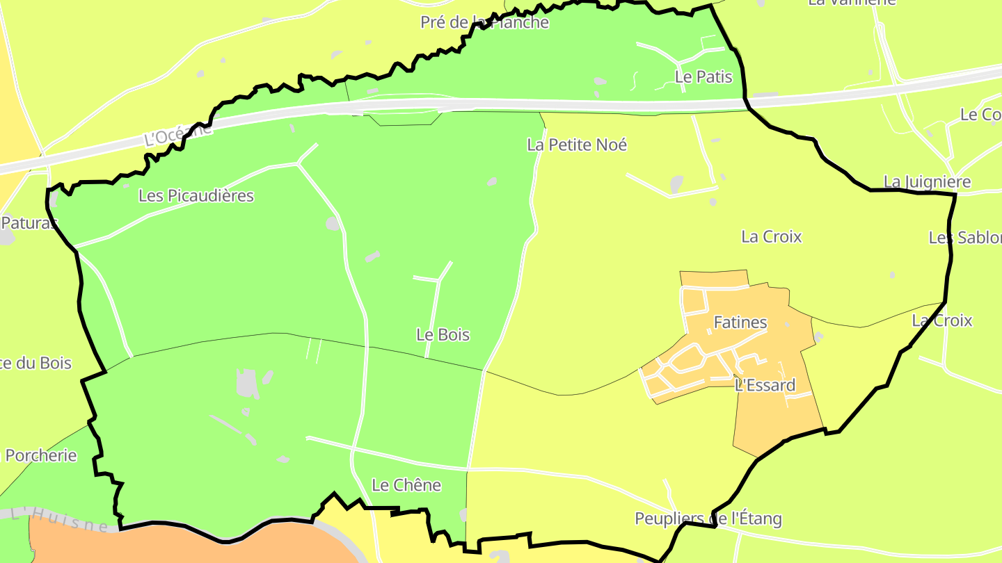 Carte des prix de l'immobilier Fatines