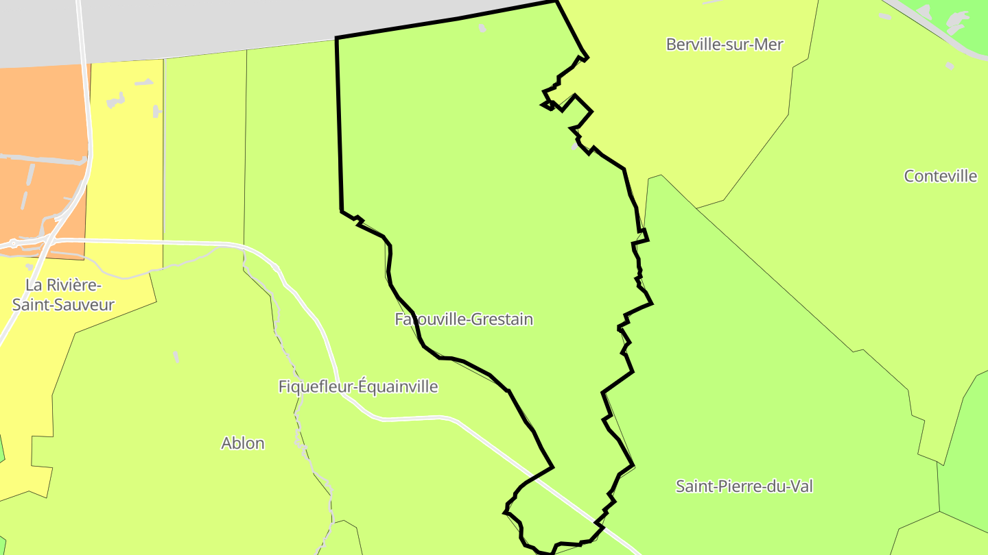 Carte des prix de l'immobilier Fatouville-Grestain