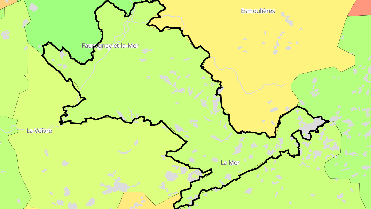 Carte des prix de l'immobilier Faucogney-et-la-Mer
