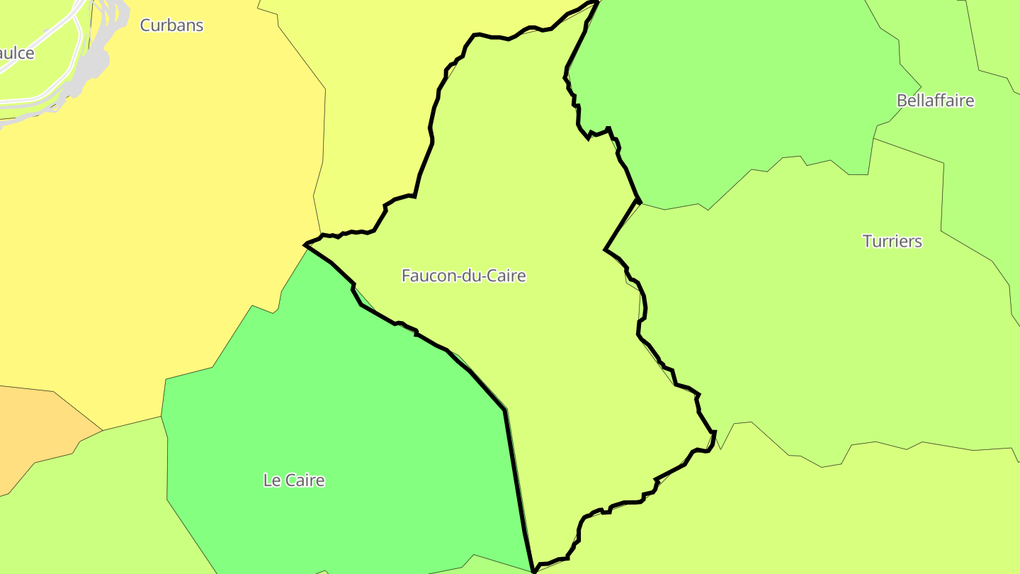 Carte des prix de l'immobilier Faucon-du-Caire