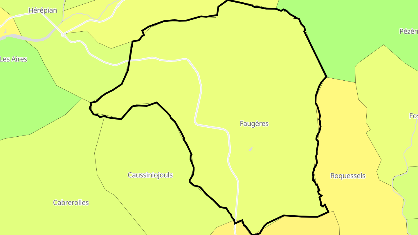 Carte des prix de l'immobilier Faugères
