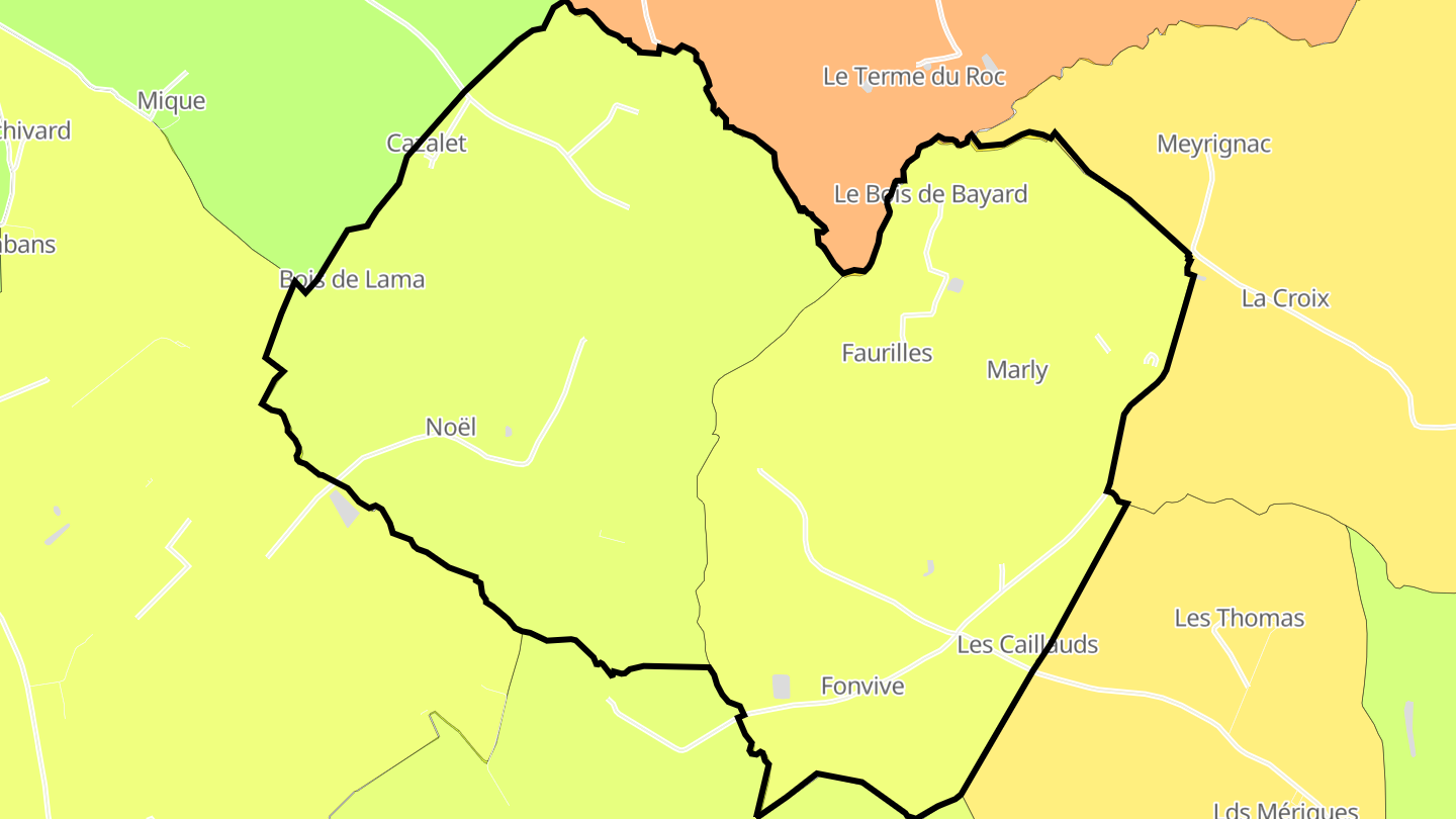Carte des prix de l'immobilier Faurilles