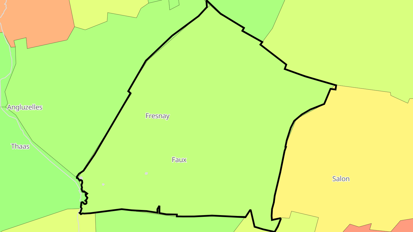 Carte des prix de l'immobilier Faux-Fresnay