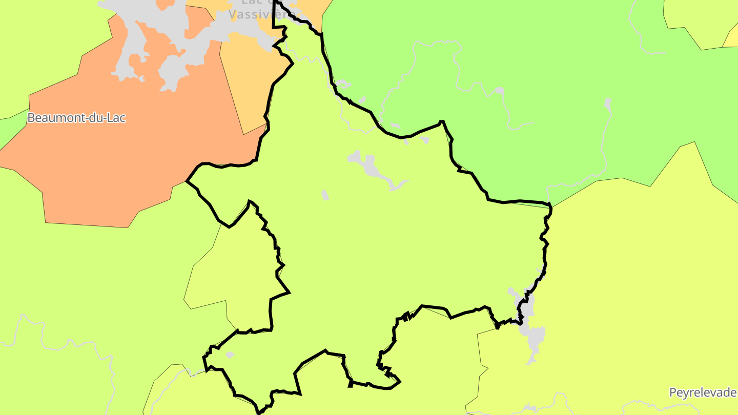 Carte des prix de l'immobilier Faux-la-Montagne