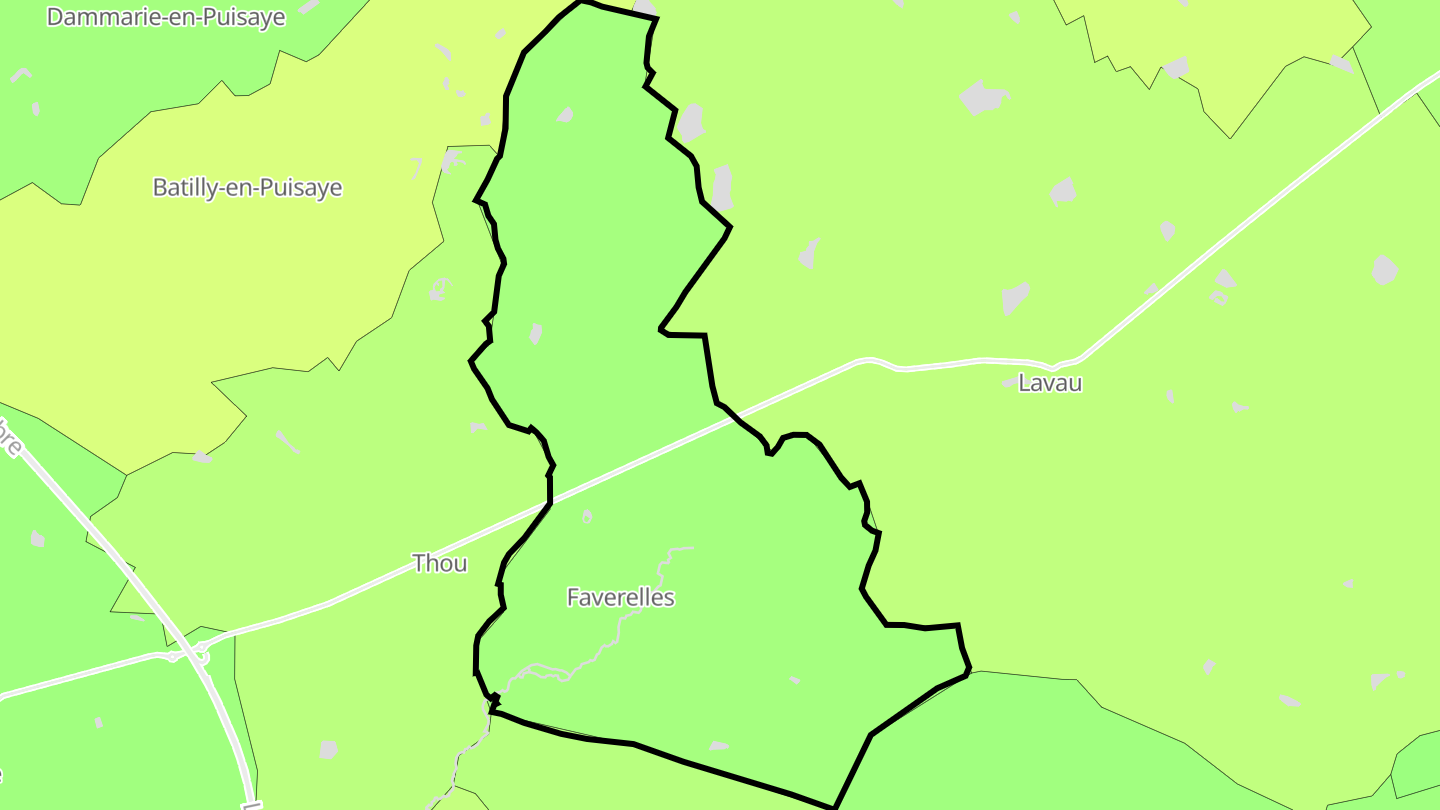 Carte des prix de l'immobilier Faverelles