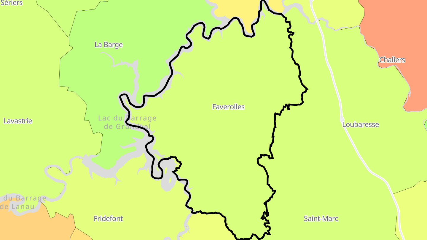 Carte des prix de l'immobilier Faverolles