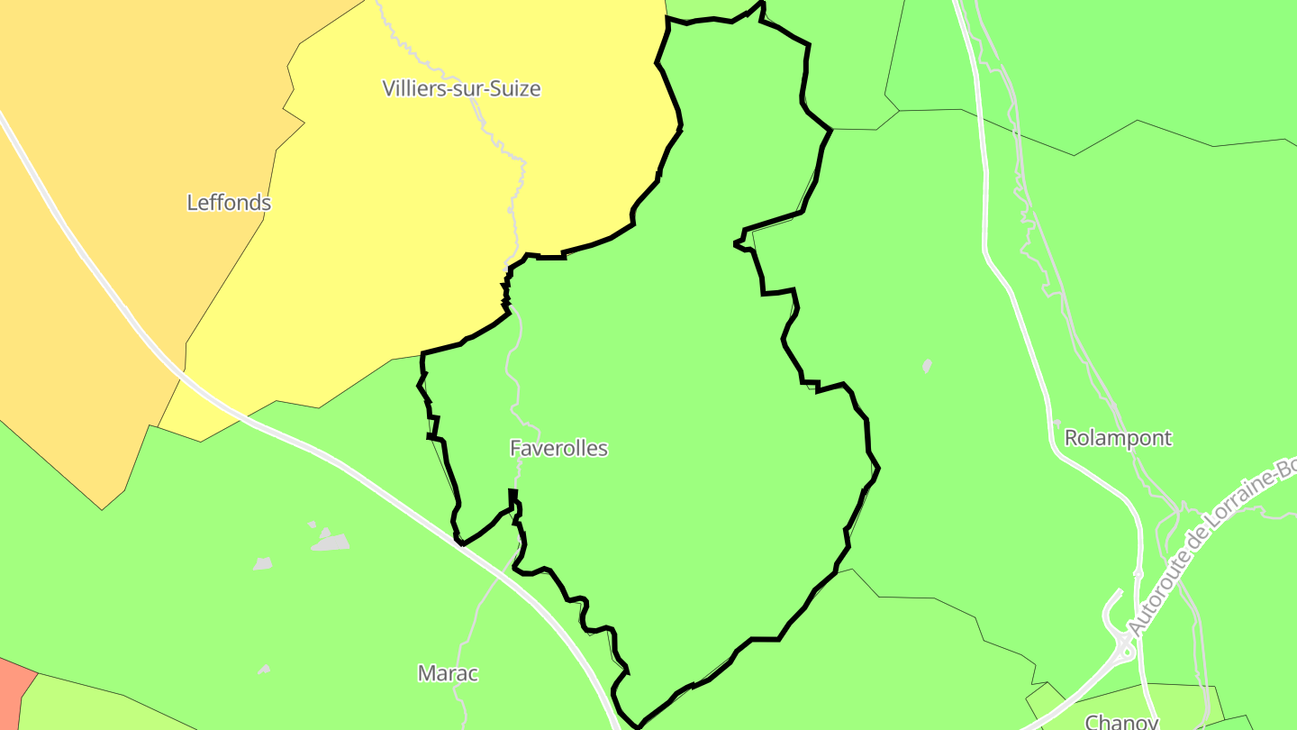 Carte des prix de l'immobilier Faverolles