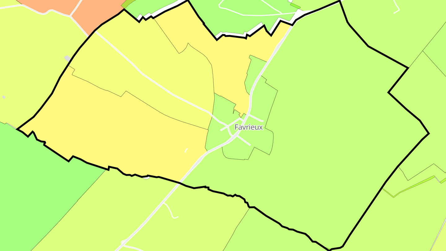 Carte des prix de l'immobilier Favrieux