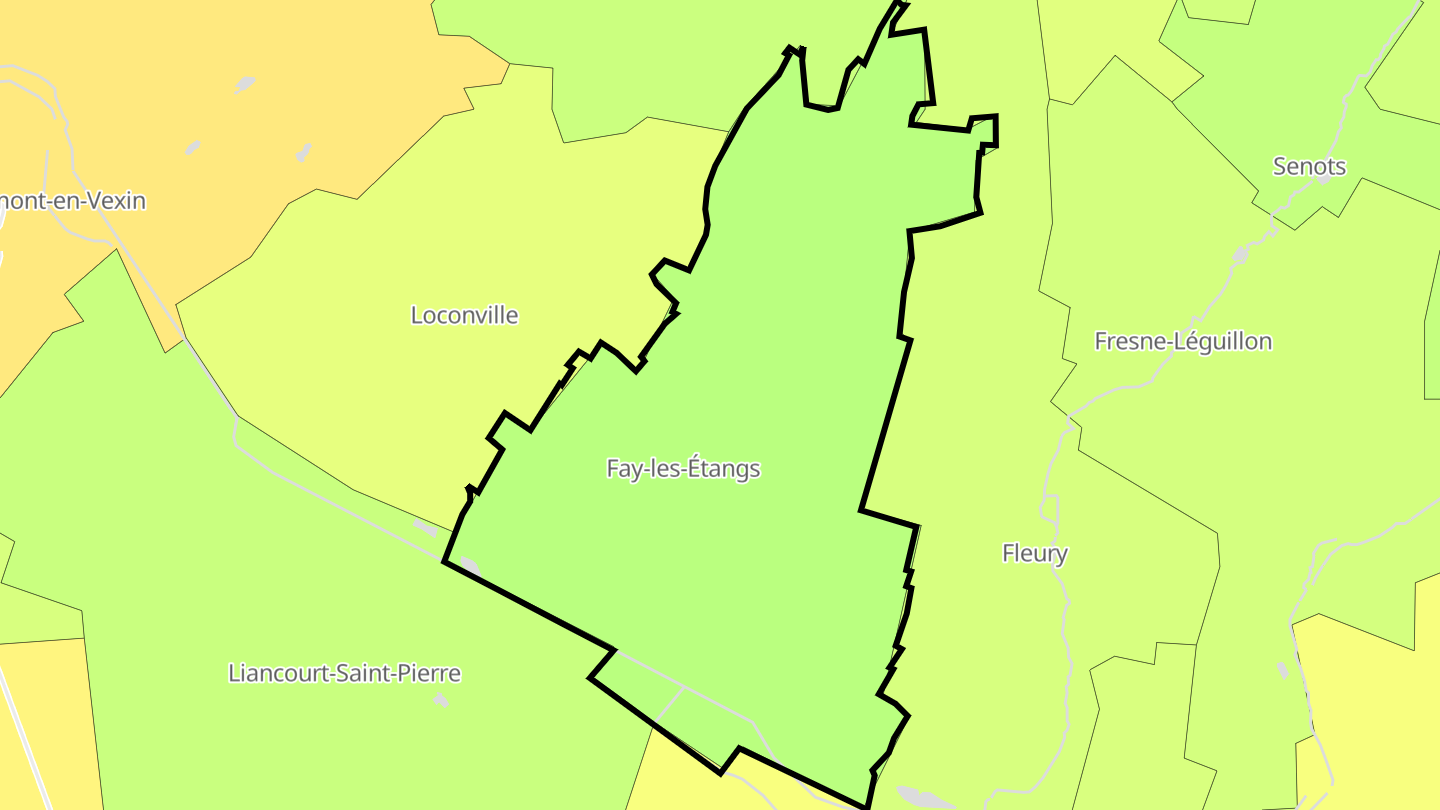 Carte des prix de l'immobilier Fay-les-Étangs