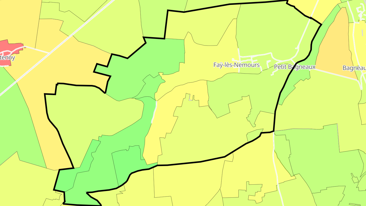 Carte des prix de l'immobilier Faÿ-lès-Nemours