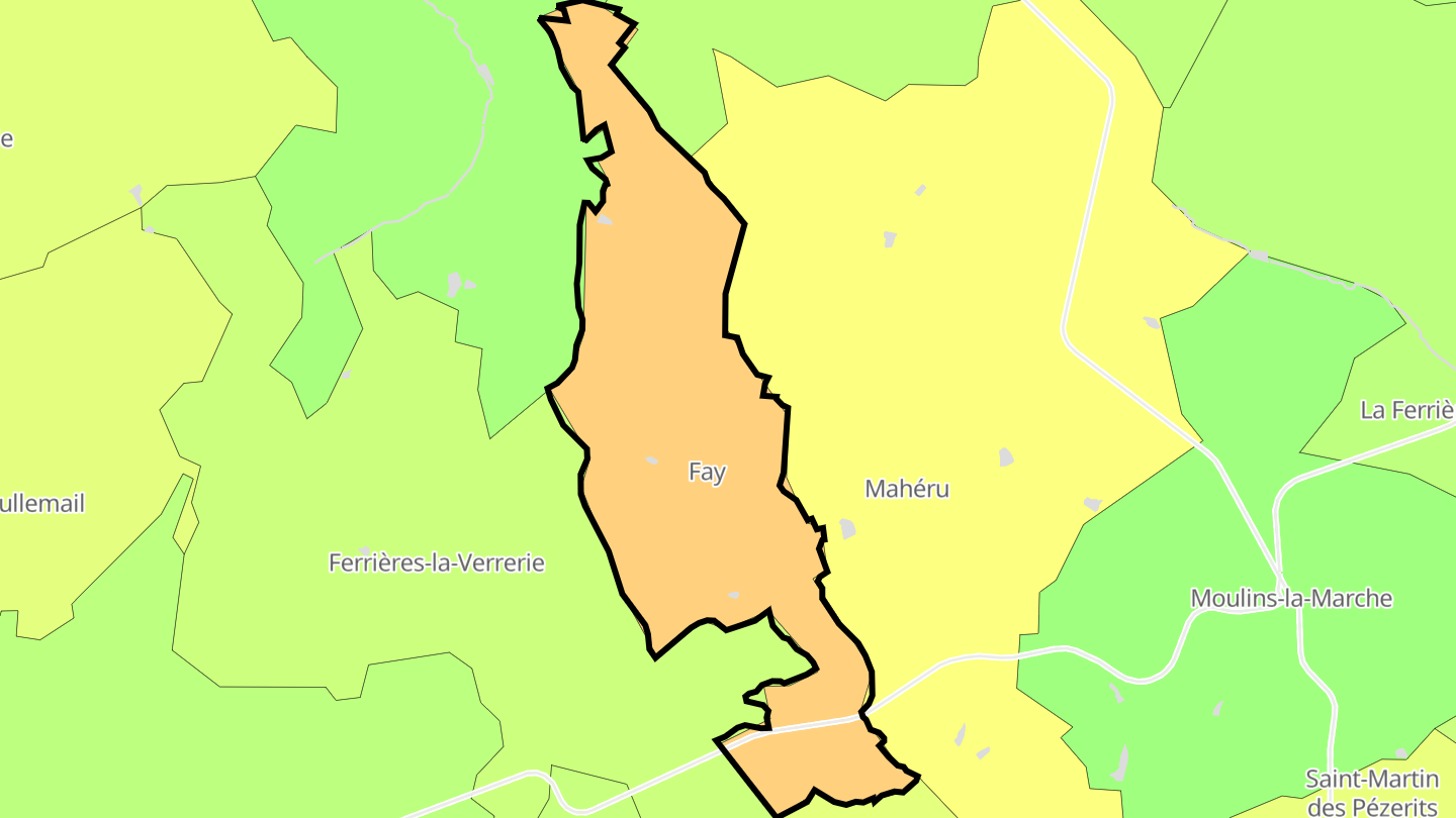 Carte des prix de l'immobilier Fay