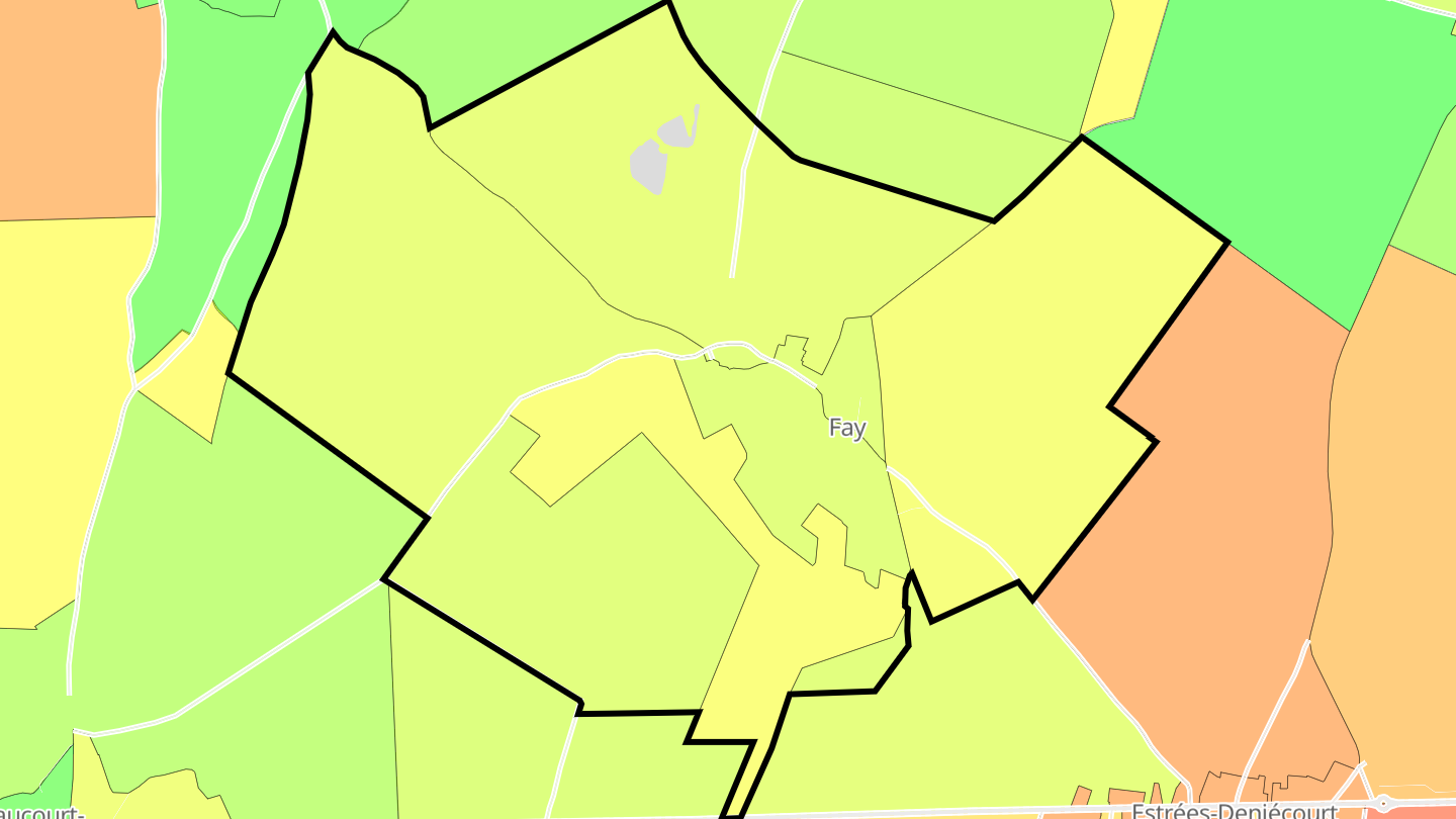 Carte des prix de l'immobilier Fay
