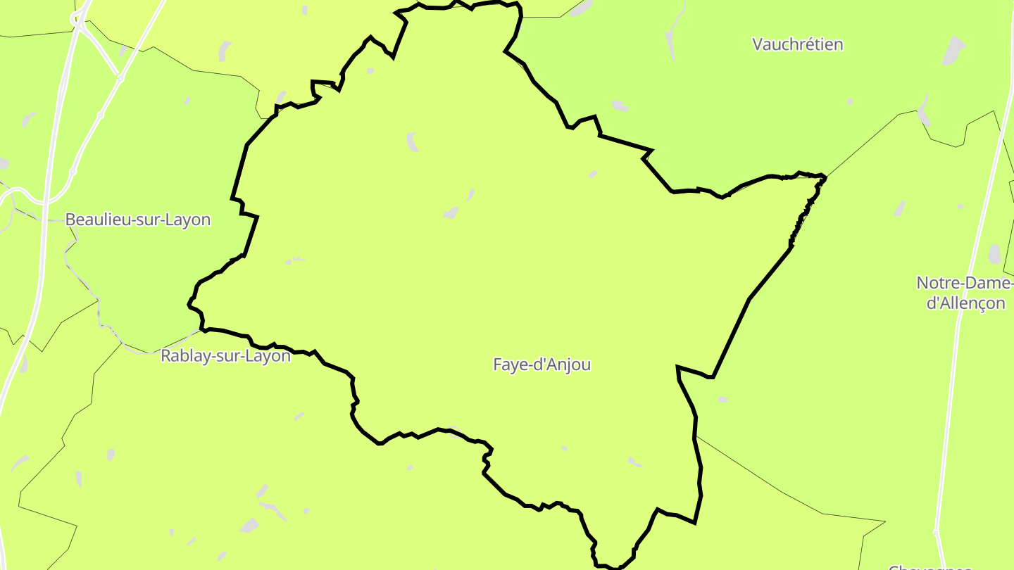 Carte des prix de l'immobilier Faye-d'Anjou