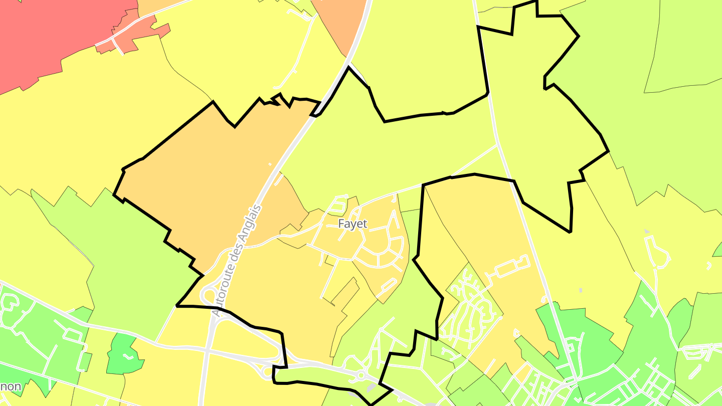 Carte des prix de l'immobilier Fayet