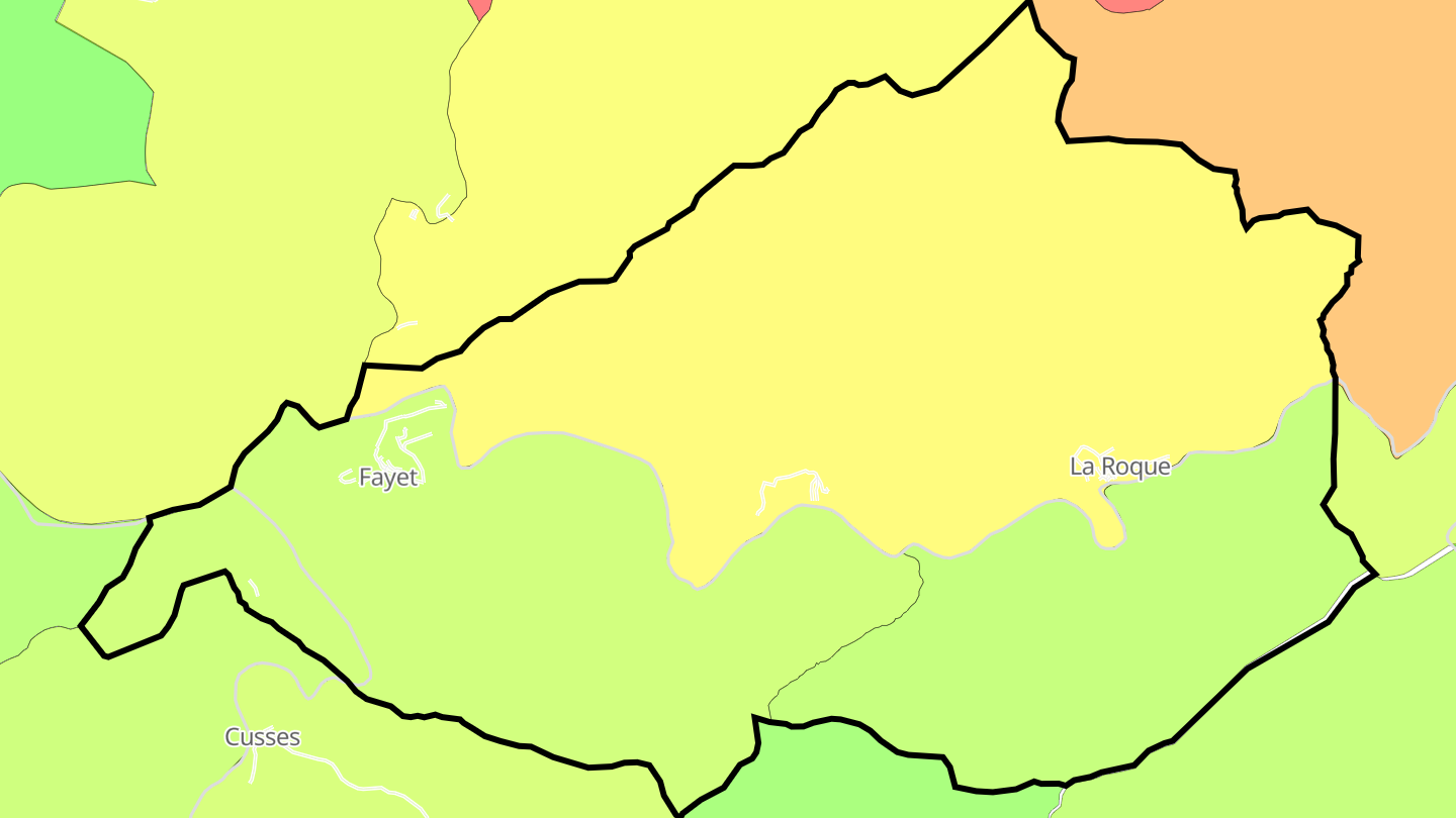 Carte des prix de l'immobilier Fayet