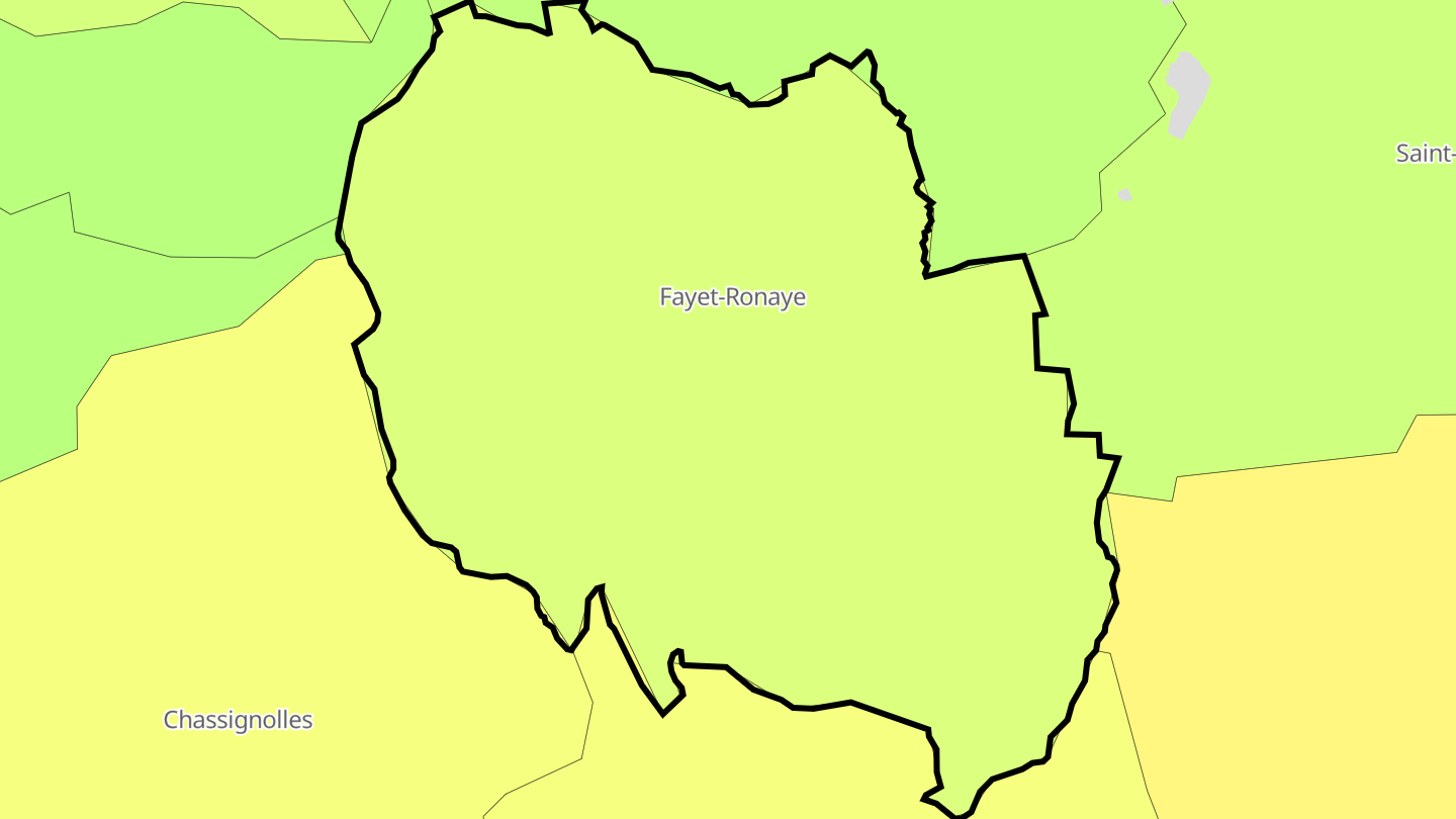 Carte des prix de l'immobilier Fayet-Ronaye