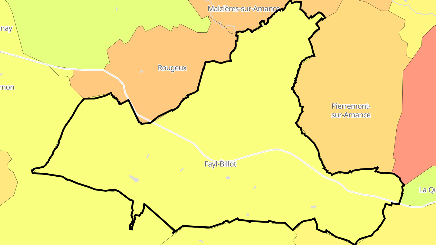 Carte des prix de l'immobilier Fayl-Billot