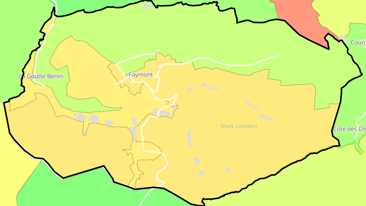 Carte des prix de l'immobilier Faymont