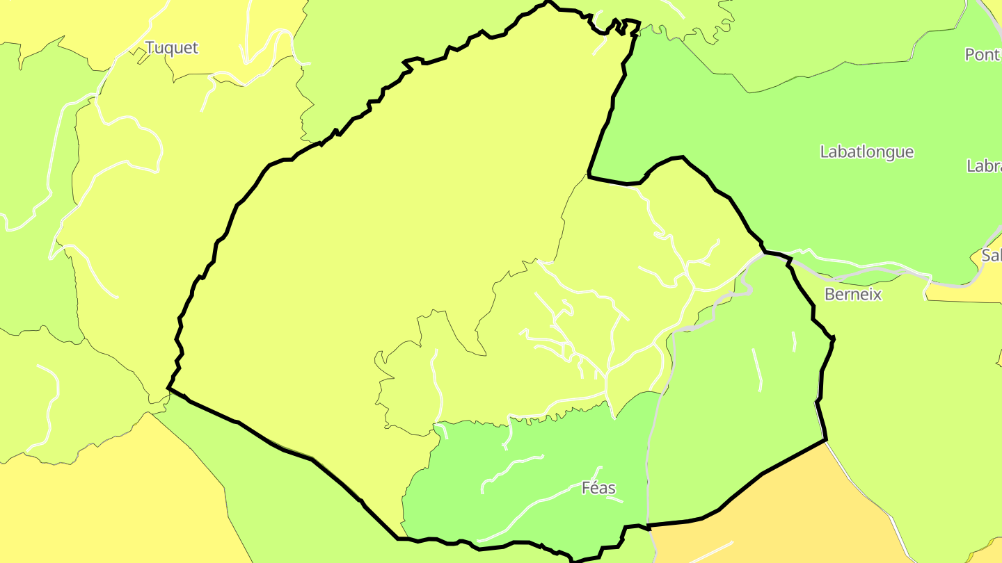Carte des prix de l'immobilier Féas