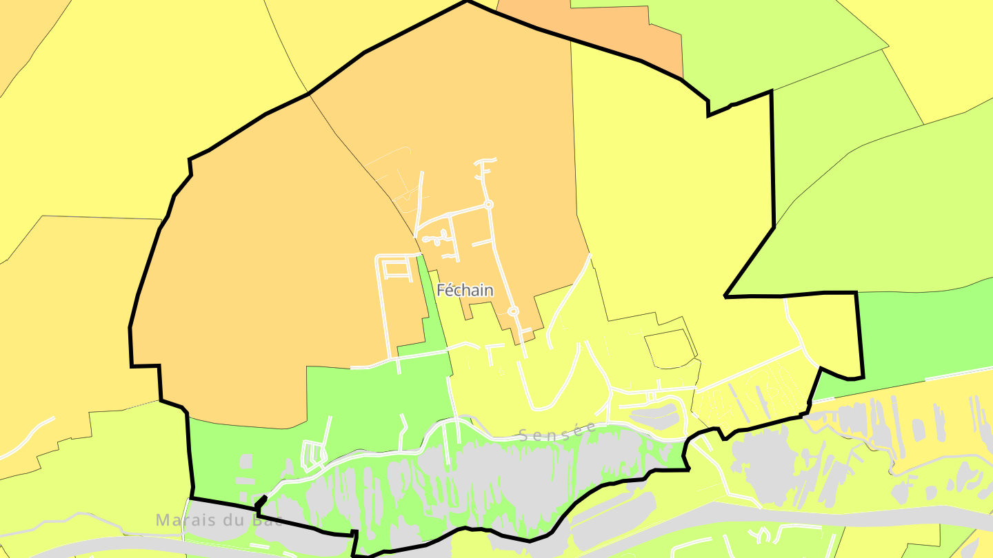 Carte des prix de l'immobilier Féchain