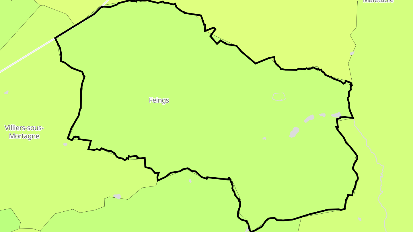 Carte des prix de l'immobilier Feings