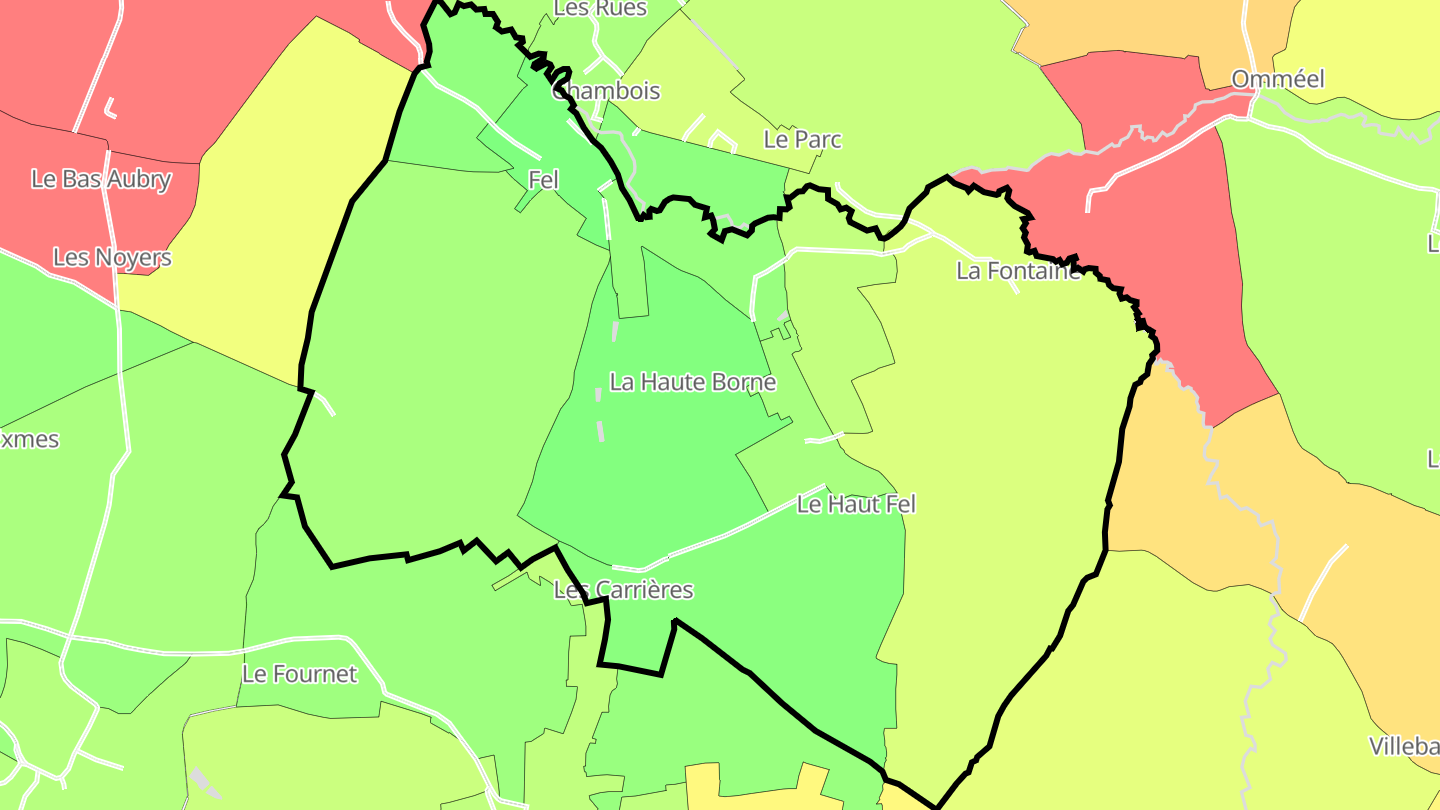 Carte des prix de l'immobilier Fel