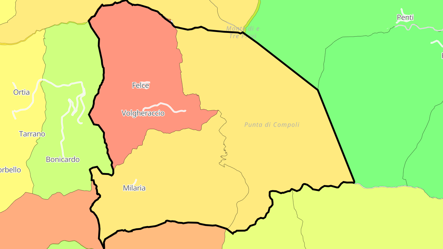 Carte des prix de l'immobilier Felce
