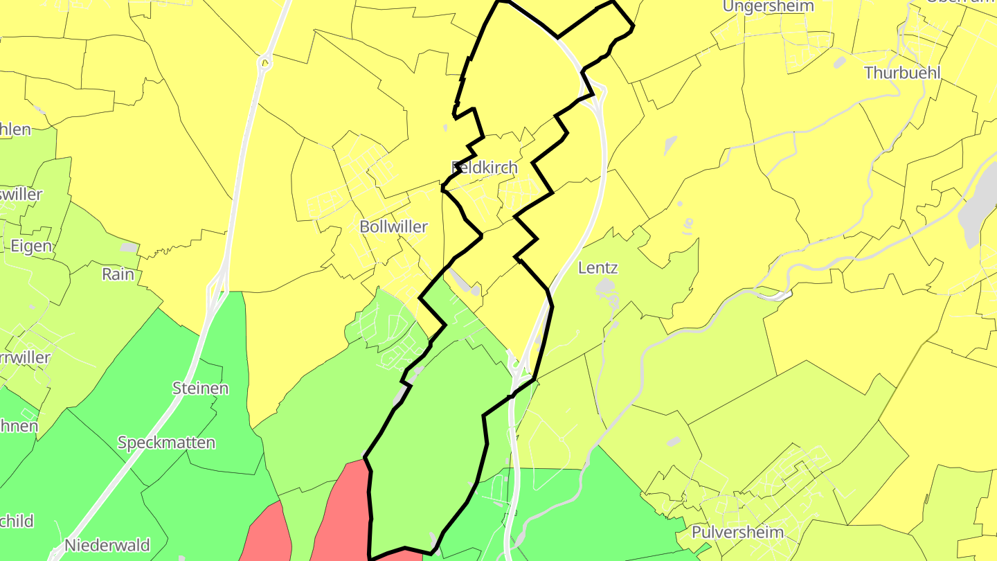 Carte des prix de l'immobilier Feldkirch
