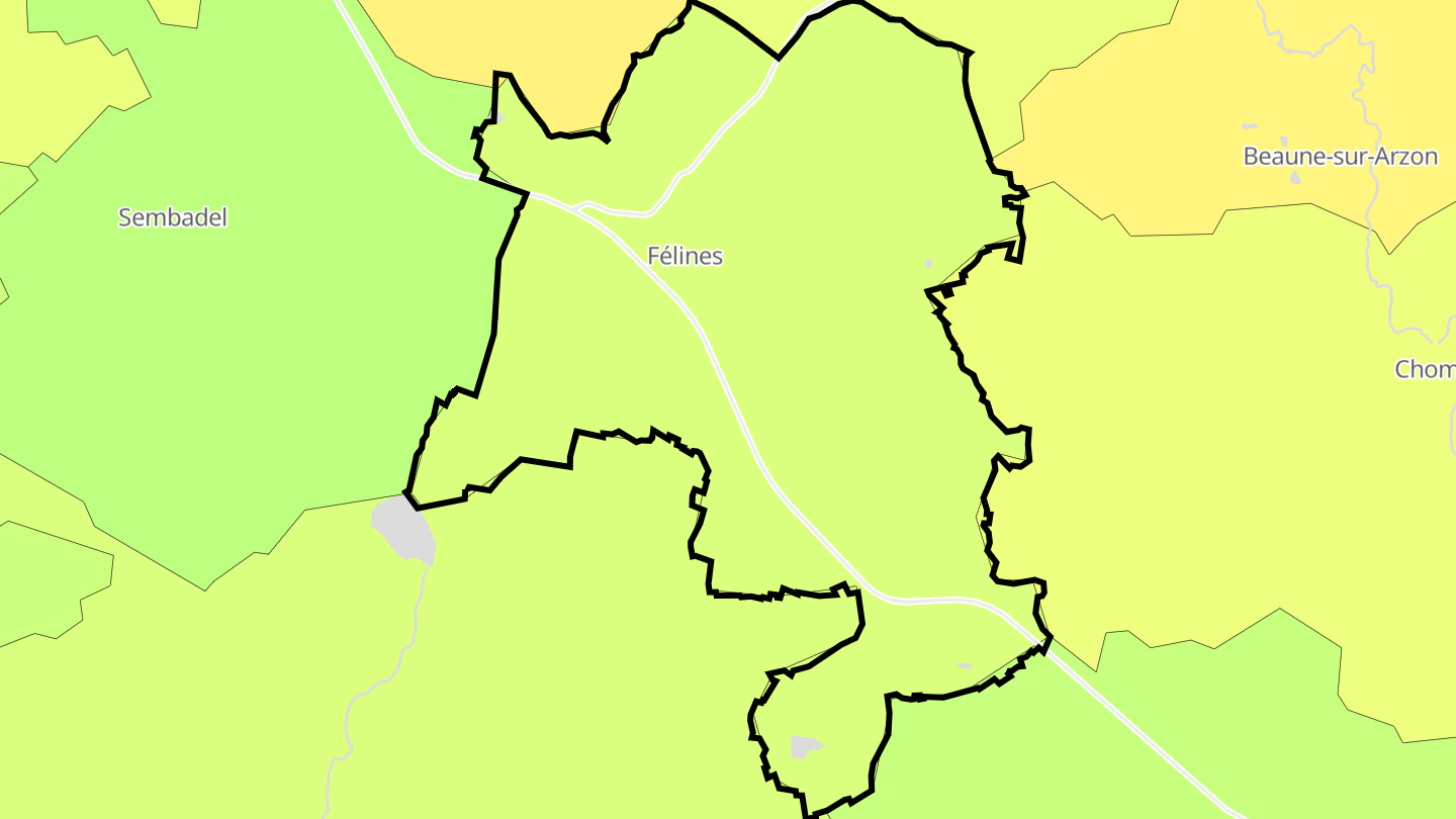 Carte des prix de l'immobilier Félines