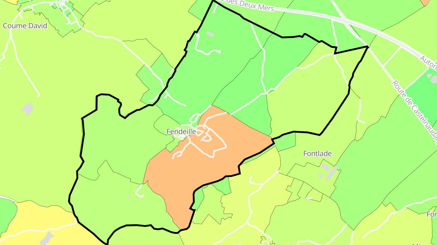 Carte des prix de l'immobilier Fendeille