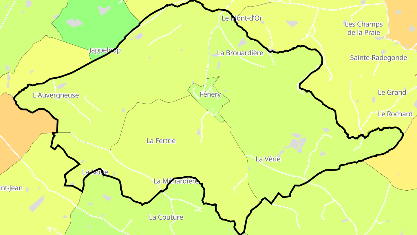 Carte des prix de l'immobilier Fénery