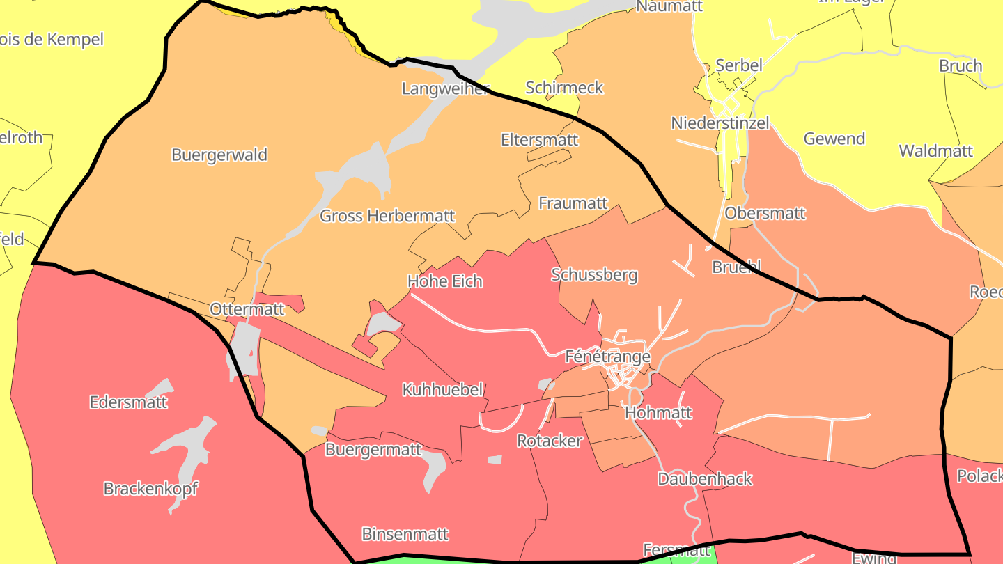 Carte des prix de l'immobilier Fénétrange