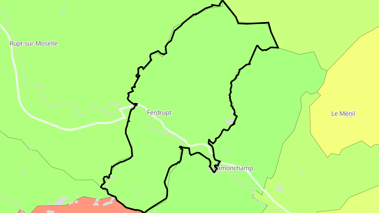 Carte des prix de l'immobilier Ferdrupt