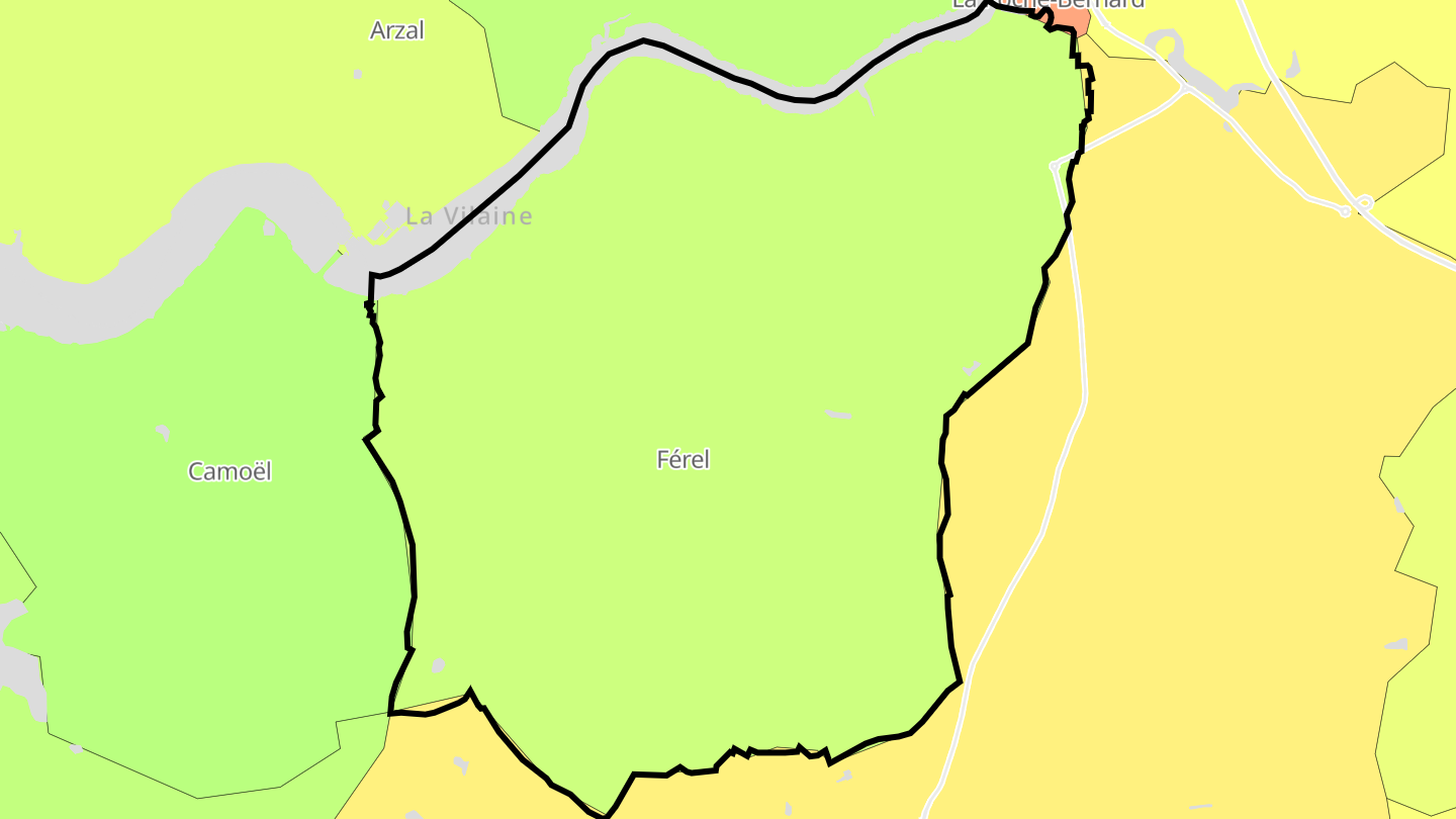 Carte des prix de l'immobilier Férel