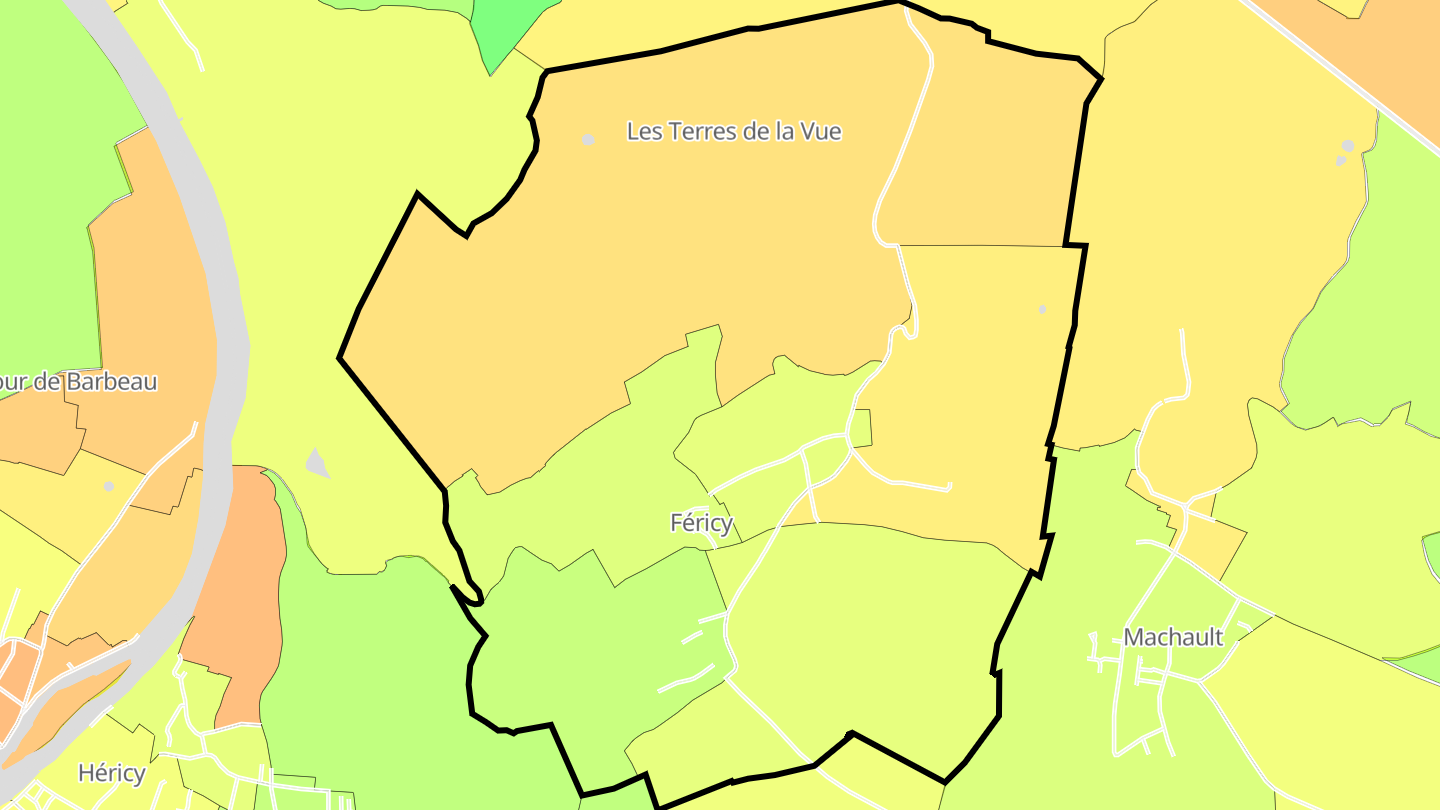 Carte des prix de l'immobilier Féricy