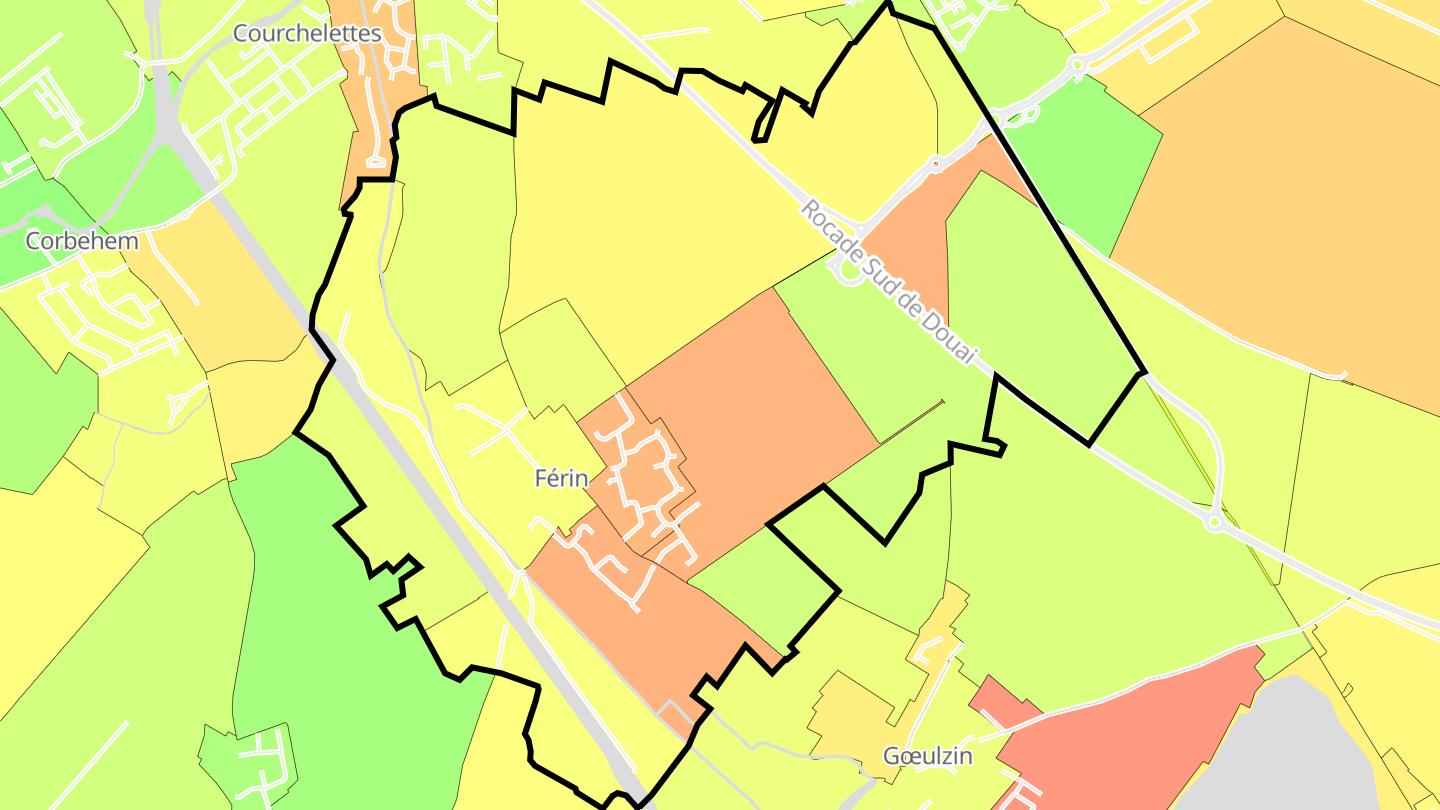 Carte des prix de l'immobilier Férin