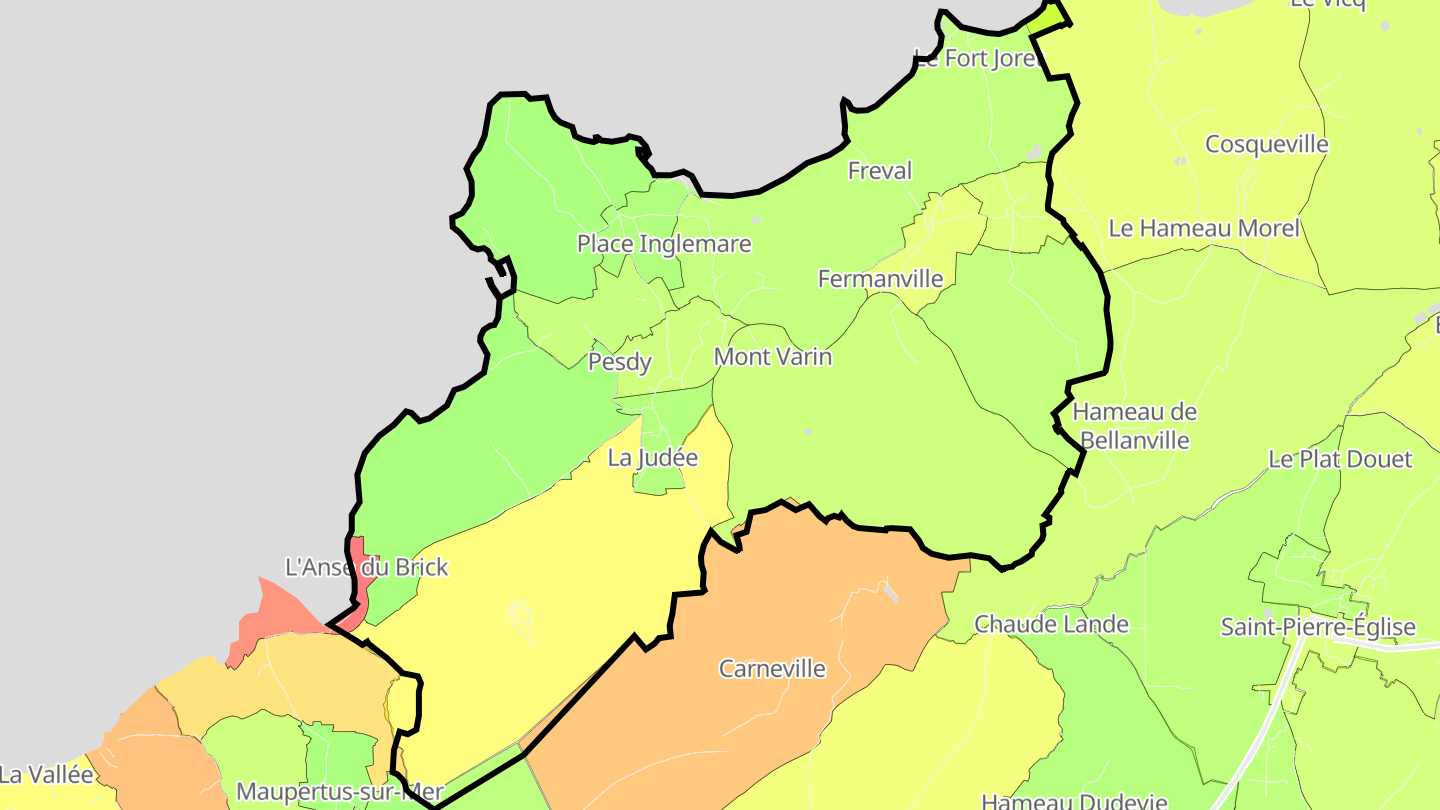 Carte des prix de l'immobilier Fermanville